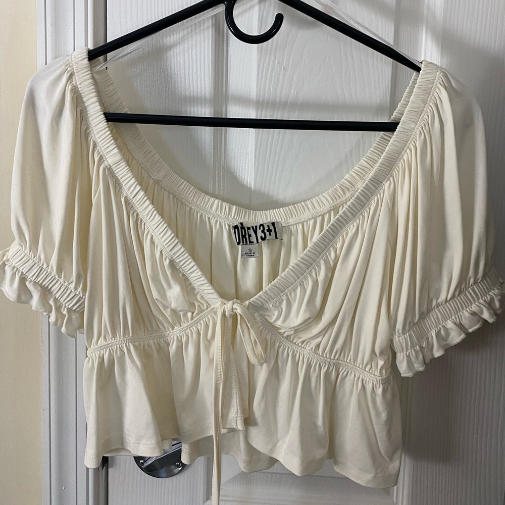 white crop top